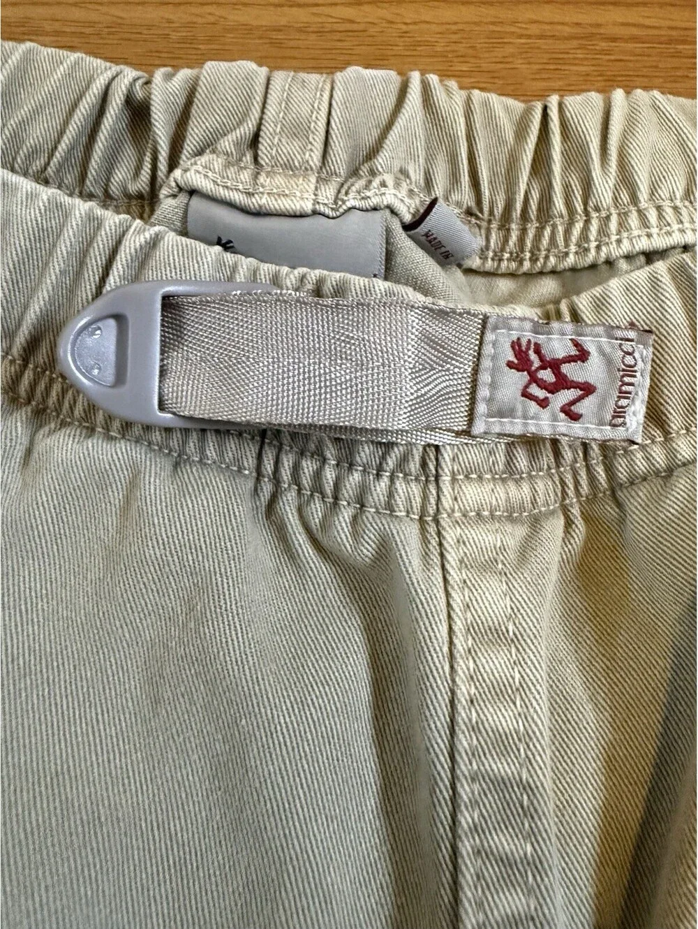 VTG GRAMICCI Men’s Climbing Pants - Tan Wash - Elastic Belted Waist - Size Small